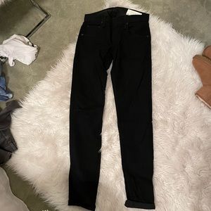 Mens all black rag and bone jeans